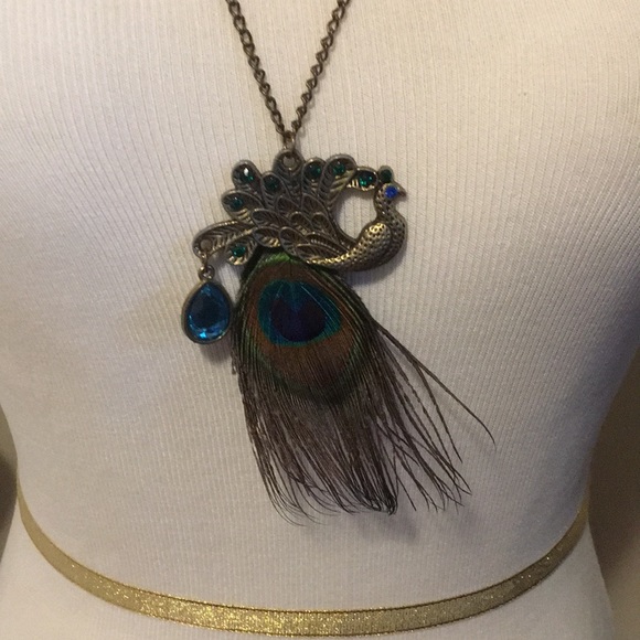 3/$15 Costume Peacock Necklace - Picture 1 of 3